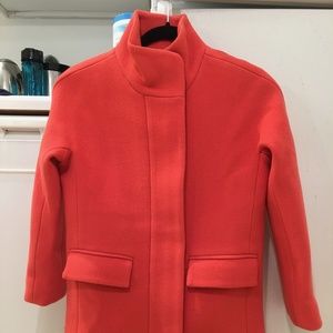 J.Crew Wool Stadium-Cloth Coral Cocoon Coat Siz 00